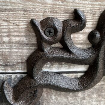 Ozzy Octopus Wall Mounted Cast Iron Loo Roll Holder, 3 of 7
