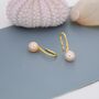 Genuine Pink Freshwater Pearl Hook Earrings, thumbnail 2 of 12