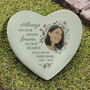 Personalised Floral Photo Upload Memorial Resin Heart, thumbnail 3 of 5