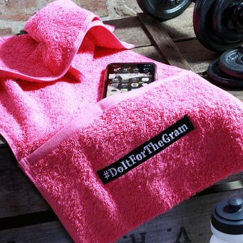 #Do It For The Gram Gym Towel With Pocket, 2 of 3