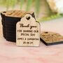 Personalised Thank You Engraved Wedding Favor Tag Heart, thumbnail 1 of 5