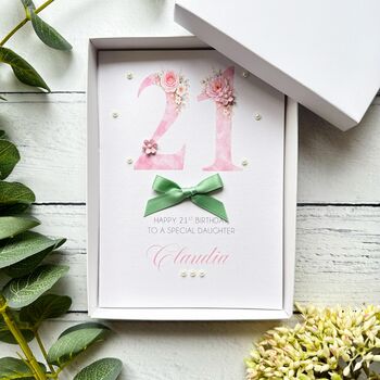 Personalised 21st Birthday Card In Pink, 3 of 11