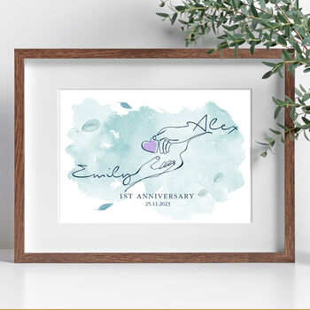 Personalised Anniversary Printed Card, Anniversary Gift, 2 of 4