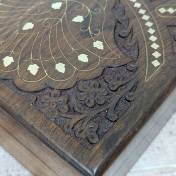 Girlfriend Gift; Wooden Floral Inlaid Gift Box, 4 of 7