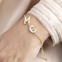 Personalised Double Pearl Initial Bracelet, thumbnail 1 of 7