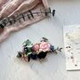 Navy And Dusty Pink Floral Hair Comb, thumbnail 5 of 9