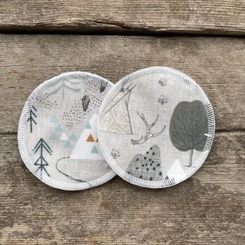 Menagerie, Rainforest And Mountain Reusable Breast Pads, 4 of 4