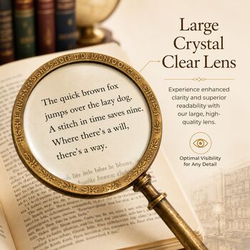 25cm Bronze Magnifying Glass With Leather Case, 2 of 12