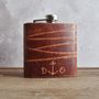 Personalised Sailor Leather Hip Flask, thumbnail 1 of 4