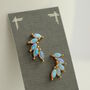 Opal Turquoise Wing Stud Earrings, thumbnail 2 of 9