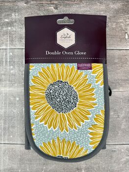 Sunflower Patterned Double Oven Glove, 4 of 4