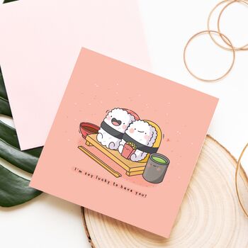 Cute Sushi Greetings Card, 7 of 9