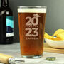 Personalised 'Class Of 'Graduation Pint Glass, thumbnail 4 of 7