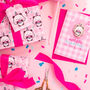 Gingham Party Panda Wrapping Paper With Tags, thumbnail 7 of 8