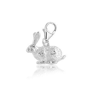 Rabbit Charm Sterling Silver, 7 of 11