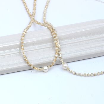 Adjustable Mini Gem Beaded Necklace On Silver Or Gold Vermeil, 9 of 12