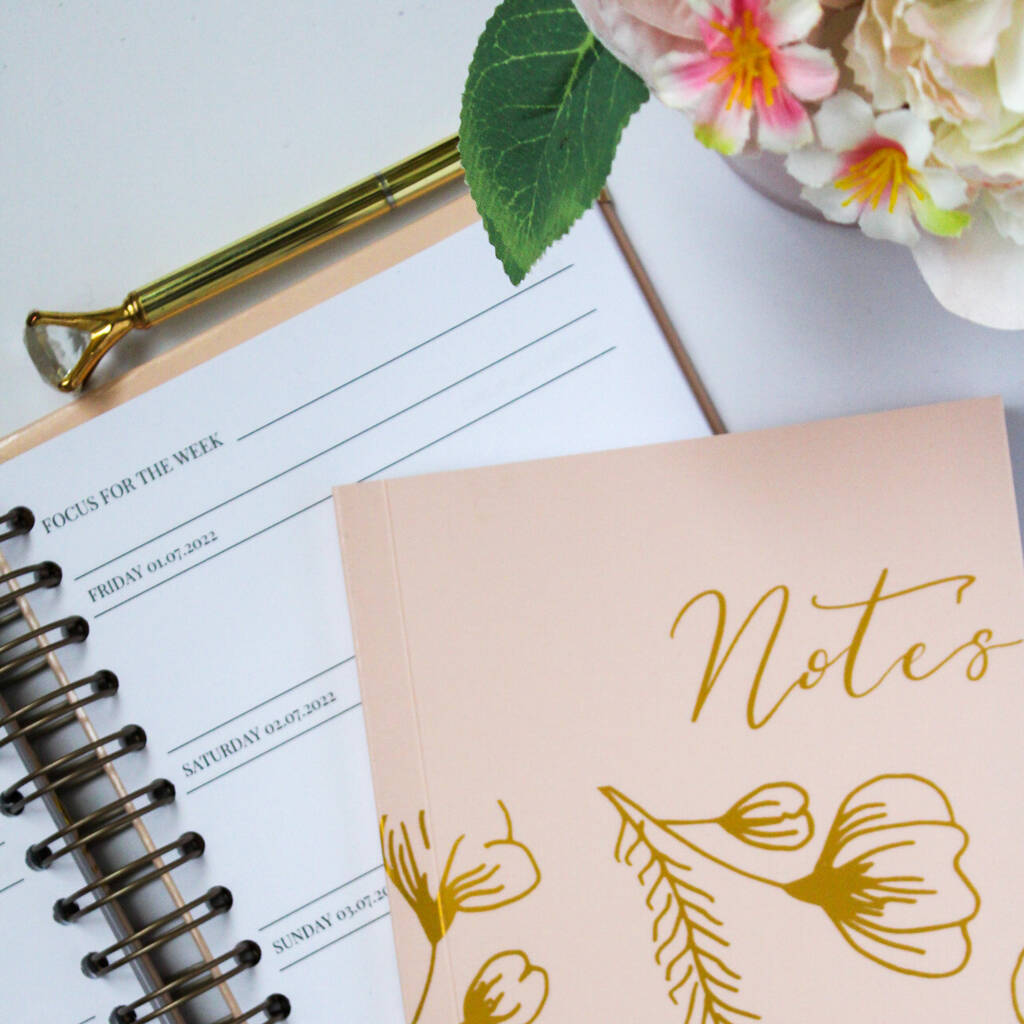 Personalised 2022 Diary Gift Set Flora By Creative Stationery London