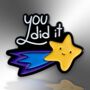 You Did It Shooting Star Congratulations Enamel Pin, thumbnail 4 of 9