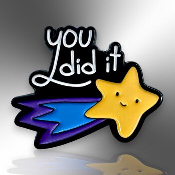 You Did It Shooting Star Congratulations Enamel Pin, 4 of 9