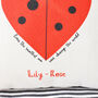 Children's Personalised Ladybird Cushion, thumbnail 3 of 3