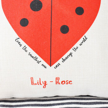 Children's Personalised Ladybird Cushion, 3 of 3