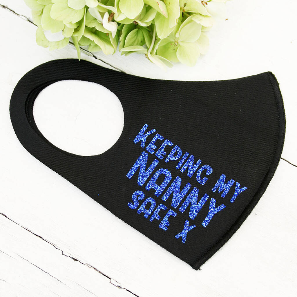Keeping Nanny Safe Reusable Kids Face Mask By Juliet Reeves Designs