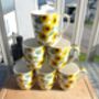 Set Of Six China Aspen Mugs In Sunflower Design, thumbnail 4 of 8