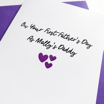 Personalised On Your 1st Fathers Day Daddy Card, 2 of 4