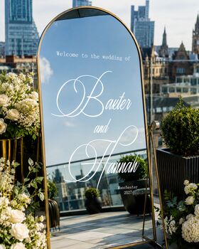 Personalised Wedding Mirror Calligraphy Vinyl Decal, 5 of 13