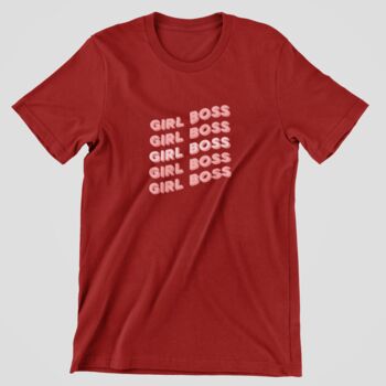 Girl Boss Slogan Cotton T Shirt, 3 of 7