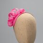 Pink Looped Fascinator Headpiece 'Joelle', thumbnail 2 of 9