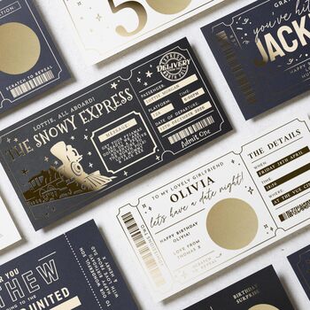 Personalised Christmas Train Ticket Gift Voucher, 8 of 8