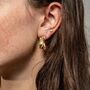 Mea 18 Carat Gold Vermeil Sculptural Hoop Earrings, thumbnail 1 of 6