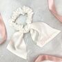 Personalised Silk Scrunchie Hair Bow, thumbnail 1 of 7