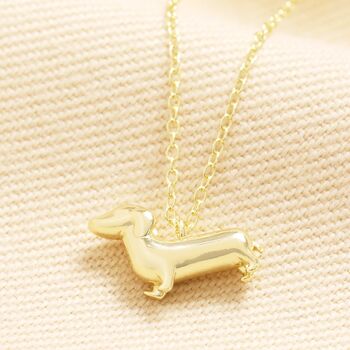 Sterling Silver Sausage Dog Pendant Necklace, 3 of 6