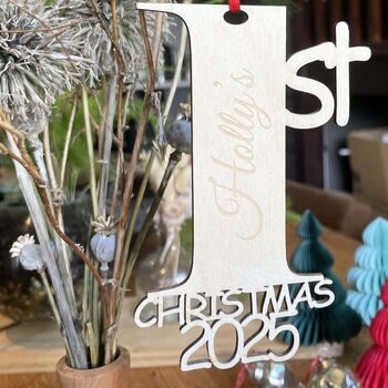 Personalised 1st Christmas 2025 Decoration, 8 of 9