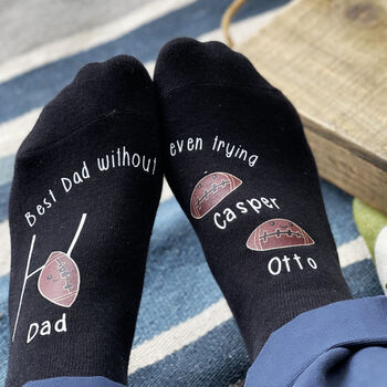 Personalised Daddy And Family Rugby Socks, 2 of 3