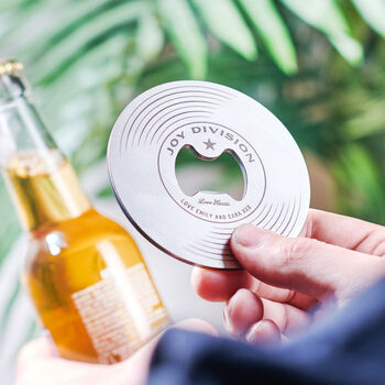 Personalised Music Record Bottle Opener, 2 of 3
