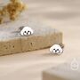 Poodle Puppy Stud Earrings In Sterling Silver, thumbnail 10 of 11