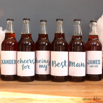 Personalised Cheers Best Man Beer Labels, 2 of 6