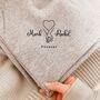 Personalised Valentines Blanket Grey, thumbnail 1 of 2