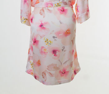 Luxury Pink Floral Personalised Dressing Gown, 5 of 6