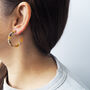 Saffron Slim Midi Hoop Earrings, thumbnail 1 of 6