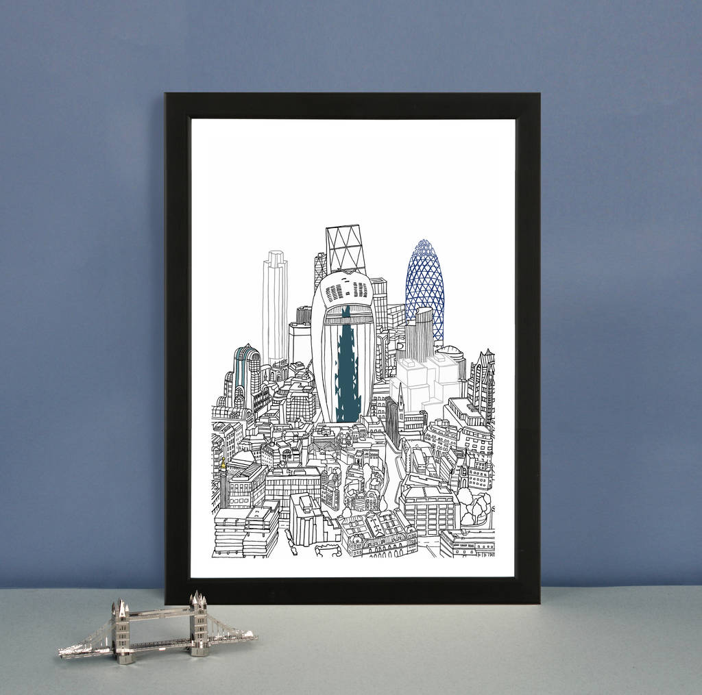 'London From Above' Limited Edition Architectural Print, 1 of 3
