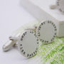 Personalised Disc Cuff Links, thumbnail 8 of 8
