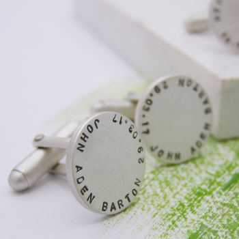 Personalised Disc Cuff Links, 8 of 8