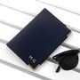 Personalised Navy Leather Passport Cover, thumbnail 4 of 8