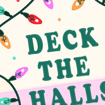 'Deck The Halls' Christmas Pennant, 2 of 2
