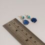 Turquoise Sapphire Silver Earrings, thumbnail 3 of 6