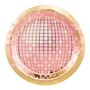 Pink Disco Ball Paper Plates Set Of Eight, thumbnail 1 of 2